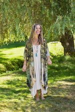 Load image into Gallery viewer, Tree of Life Starduster Bamboo Bohemian Kimono
