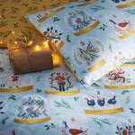 Load image into Gallery viewer, Riva Home - Twelve Days of Christmas Festive Duvet Cover Set Blue
