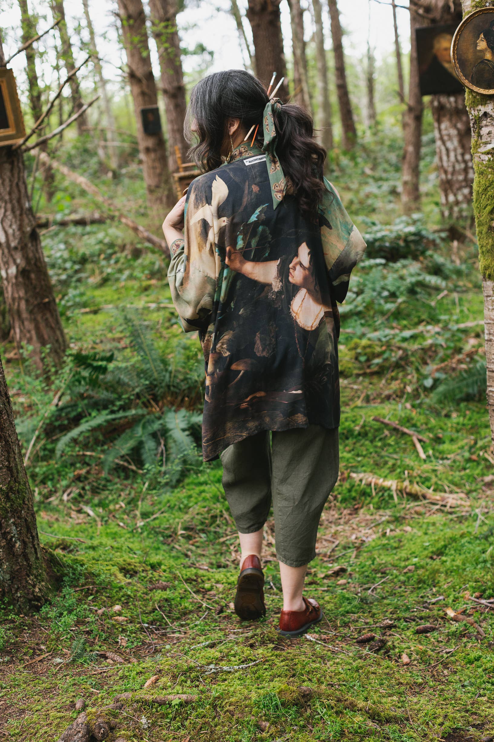 Heartwork Bamboo Bohemian Kimono Cardigan with Belt