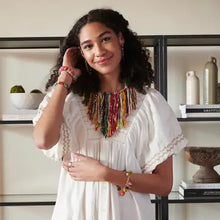 Load image into Gallery viewer, SS26 WORLDFINDS KANTHA FRINGE COLLAR NECKLACE
