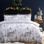 Load image into Gallery viewer, Riva Home - Midwinter Toile Duvet Cover Set Snow
