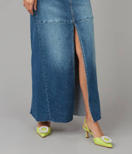 Load image into Gallery viewer, LOLA JEANS- MADLYN-TLT HIGH RISE MAXI SKIRT:Twilight/XL
