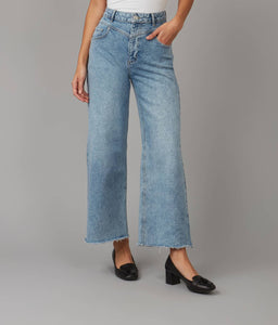 Lola Jeans - MILAN-JB High Rise Wide Leg Jeans 31" Inseam: 29 / 31" Inseam / Jaded Blue