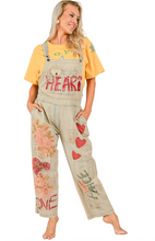Load image into Gallery viewer, SS26 PAPERLACE PL-G524P EMBROIDERED OVERALLS RELAXED FITTED WITH PRINTS AND PATCHES
