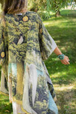 Load image into Gallery viewer, Tree of Life Starduster Bamboo Bohemian Kimono
