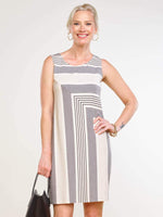 Load image into Gallery viewer, ATHENA STRIPED SHIRT DRESS  MADE IN CANADA MiiK 792

