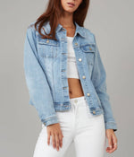 Load image into Gallery viewer, Lola Jeans - GABRIELLA-SBS Classic Denim Jacket: S / Stone Blue Skyline
