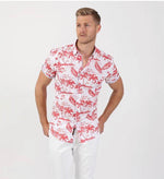 Load image into Gallery viewer, RED PLAMS SHORT SLEEVE M-10590
