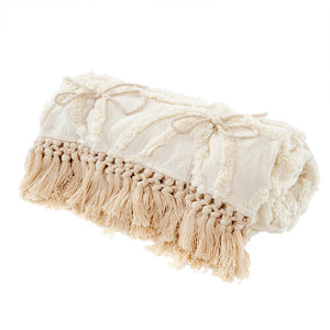 TUFTED LOLA THROW IN IVORY  -SHIPS DIRECT TO YOUR HOUSE!