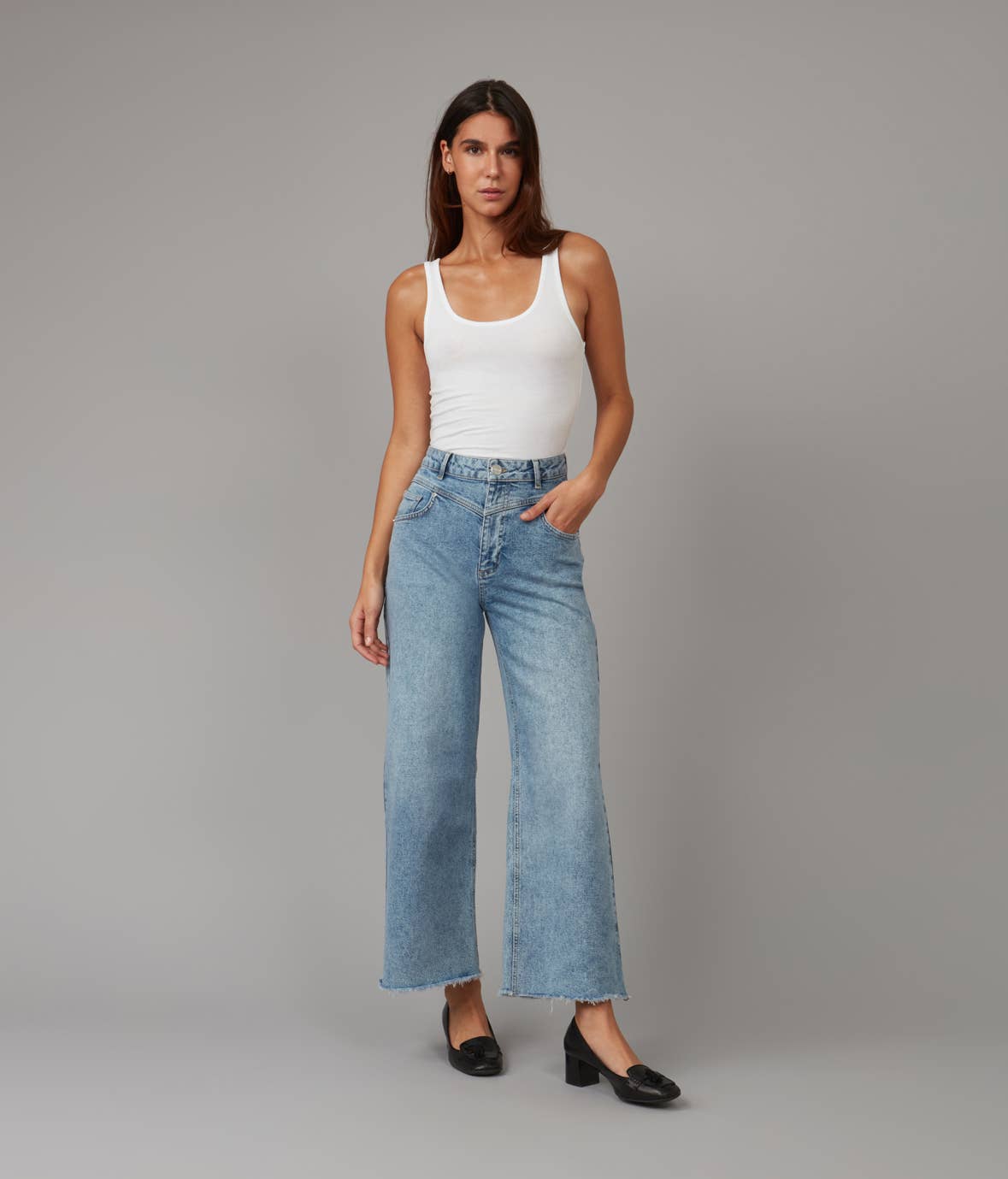 Lola Jeans MILAN JB High Rise Wide Leg Jeans 31 Inseam 28 31 In Urban Threadz Boutique