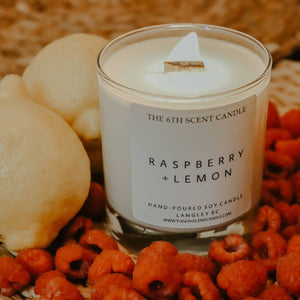 Raspberry + Lemon Soy Candle Large