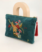 Load image into Gallery viewer, POWDER DOE VELVET POUCH
