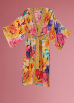 Load image into Gallery viewer, FLORAL FRENZY KIMONO GOWN
