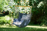 Load image into Gallery viewer, DENIM HAMMOCK CHAIR- SHIPS DIRECT TO YOUR HOUSE!
