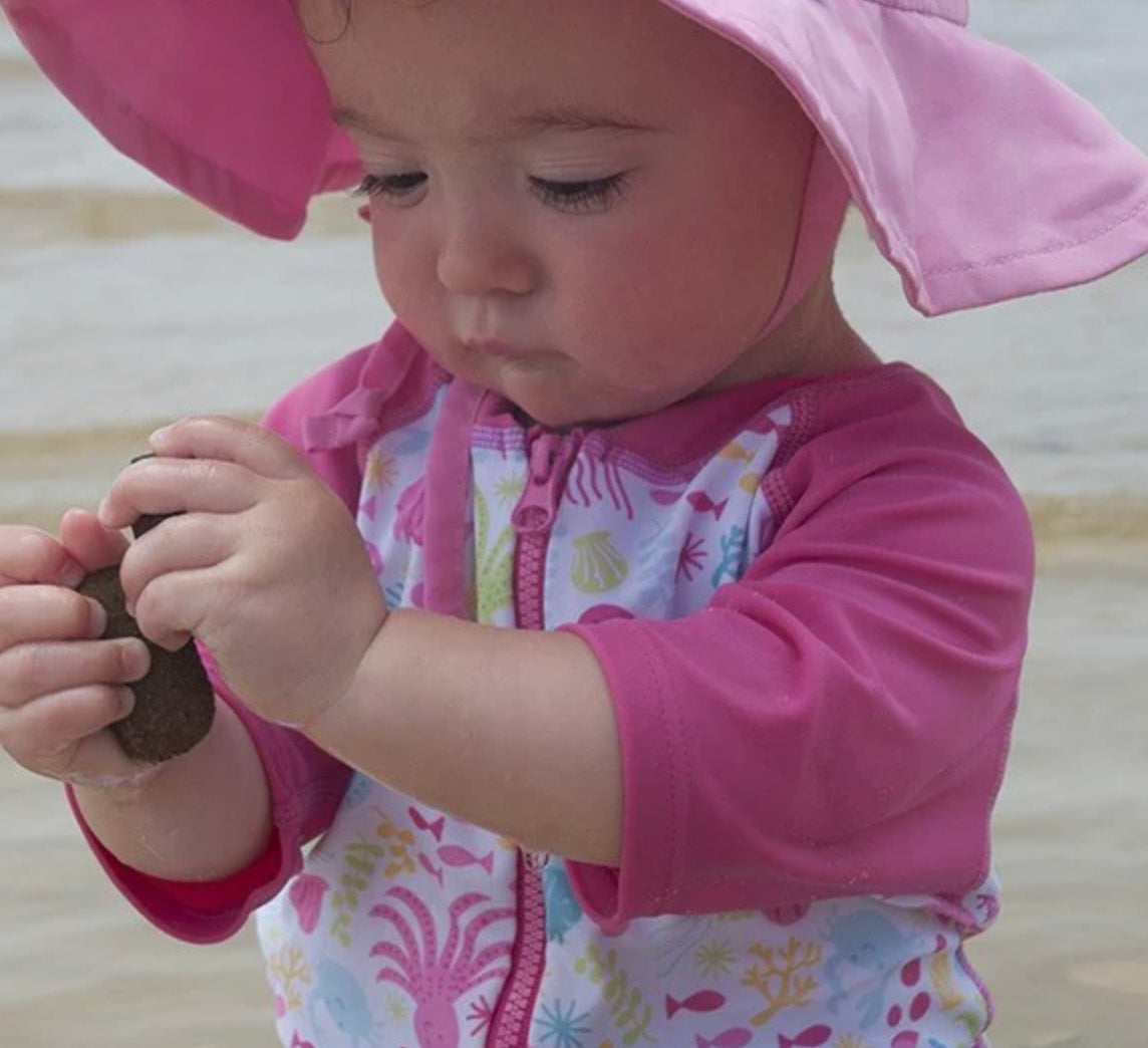 ONE-PIECE SWIM SUNSUIT LIGHT PINK DRAGPNFLY POND