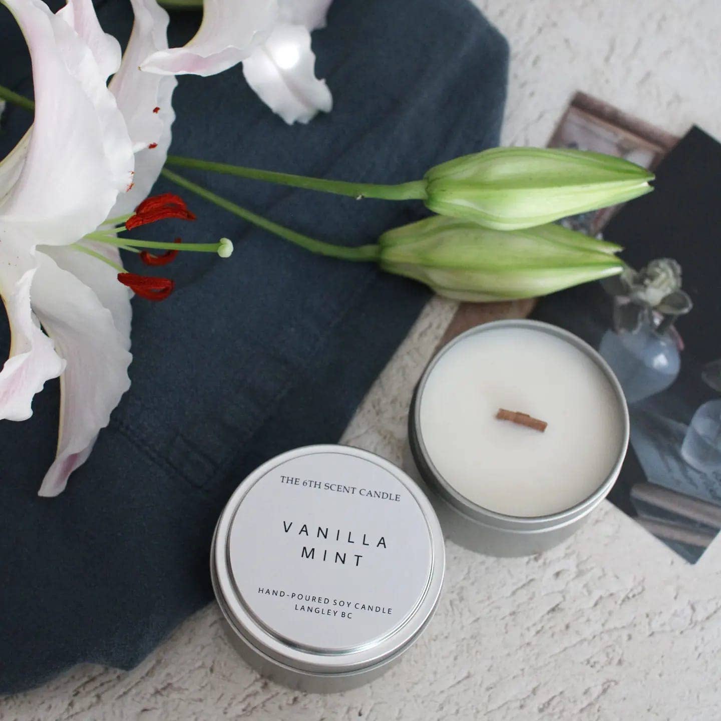 Vanilla Mint Soy Candle Small