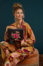 Load image into Gallery viewer, POWDER VINTAGE PEONY VELVET WASH BAG
