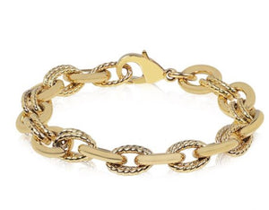 ARZ STEEL GOLD PLATED BRACELET SSB317G