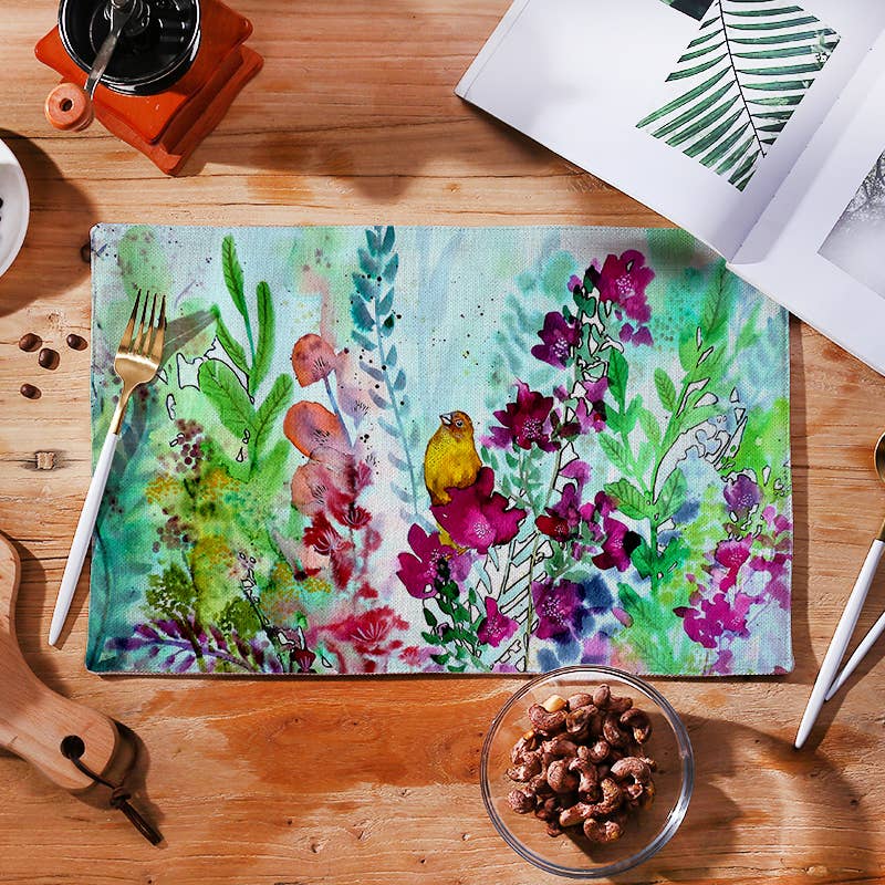 Bird Watercolor 10 Placemat, Table Linen