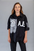 Load image into Gallery viewer, BLACK GRAPHIC BLOUSE SD8809

