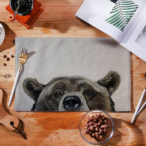 Bear Artwork 2 Placemat, Table Linen