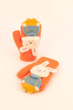 Load image into Gallery viewer, POWDER PAL MITTENS TANGERINE BUNNY

