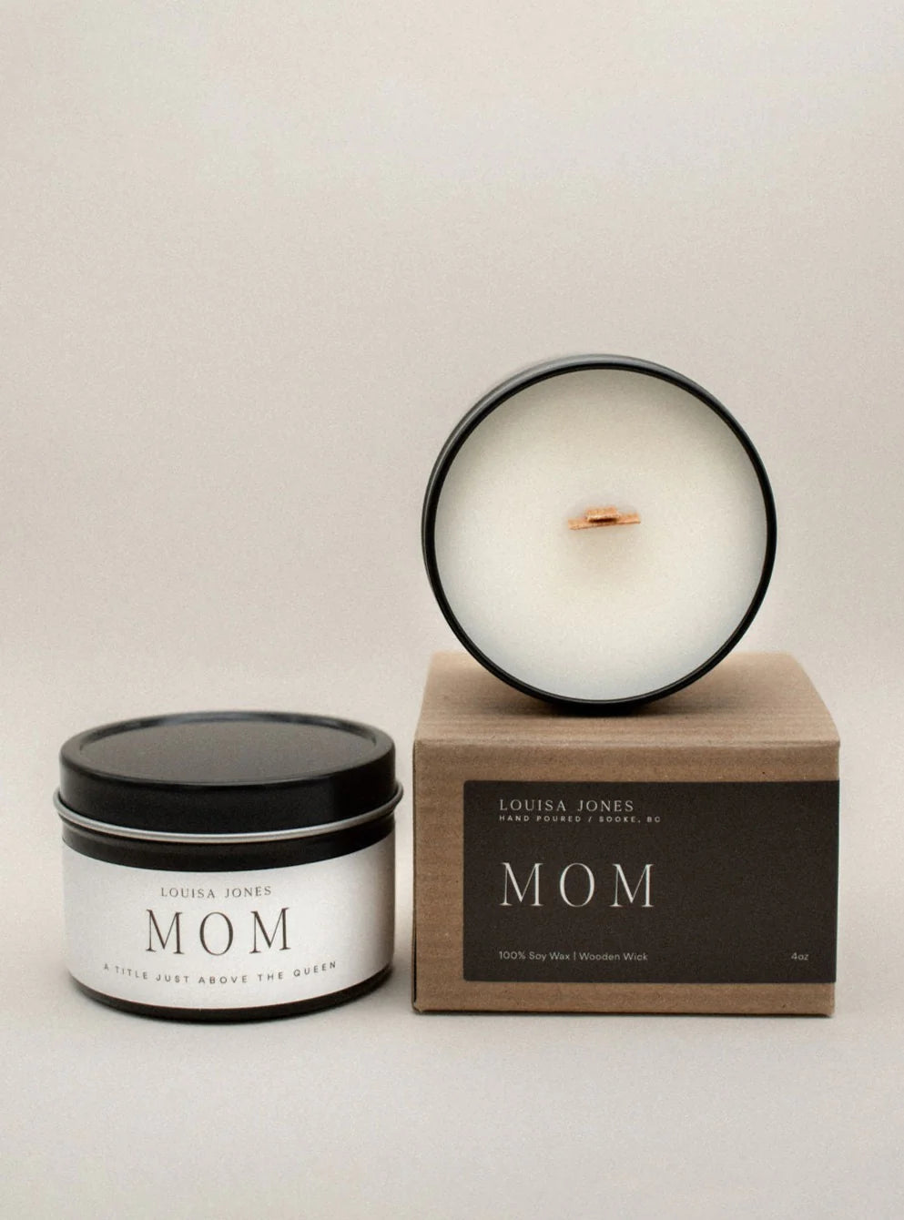 LOUISA JONES CANDLES 4 0Z MOM