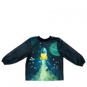 Kids Art Smock - Long Sleeves Apron Blue / Space-k