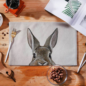 Bunny Artwork 2 Placemat, Table Linen