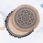 Load image into Gallery viewer, BURLAP NORDIC TASSEL PLACEMAT 2PKG
