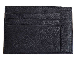 MAD MEN Black Grained Leather  Two Sided Card Case