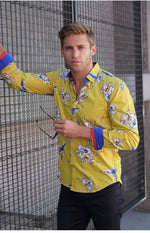 Load image into Gallery viewer, YELLOW FLORAL SHIRT H-1911
