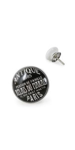 Ceramic Door Knob - Black w/ Wording