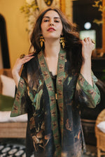 Load image into Gallery viewer, Heartwork Bamboo Bohemian Kimono Cardigan with Belt
