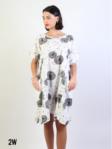 Dandelion print dress cl1432
