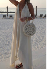 Load image into Gallery viewer, Sexy Solid Halter Neck Maxi Loose Dress
