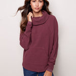 Load image into Gallery viewer, COWL NECK KNIT TOP C1322-382B
