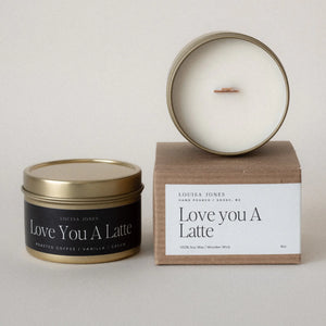 LOUISA JONES CANDLES 4 0Z LOVE YOU A LATTE