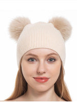 Load image into Gallery viewer, DOUBLE POM POM HAT
