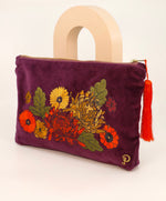 Load image into Gallery viewer, POWDER VINTAGE FLORA ZIP POUCH

