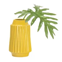 Load image into Gallery viewer, ELLA FACETED CERAMIC 9”VASE
