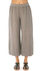Load image into Gallery viewer, UTZ CROP PANT SOLID LINEN
