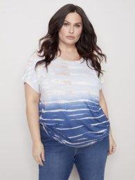 SHORT SLEEVE TOP O1299 CURVY