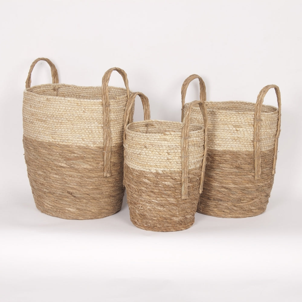 NATURAL STRAW BASKET 287/1-3