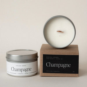 LOUISA JONES CANDLES 4 0Z CHAMPAGNE