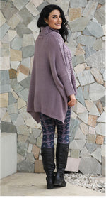 Load image into Gallery viewer, KNIT TUNIC SIDE SLITS 82890 LILAC
