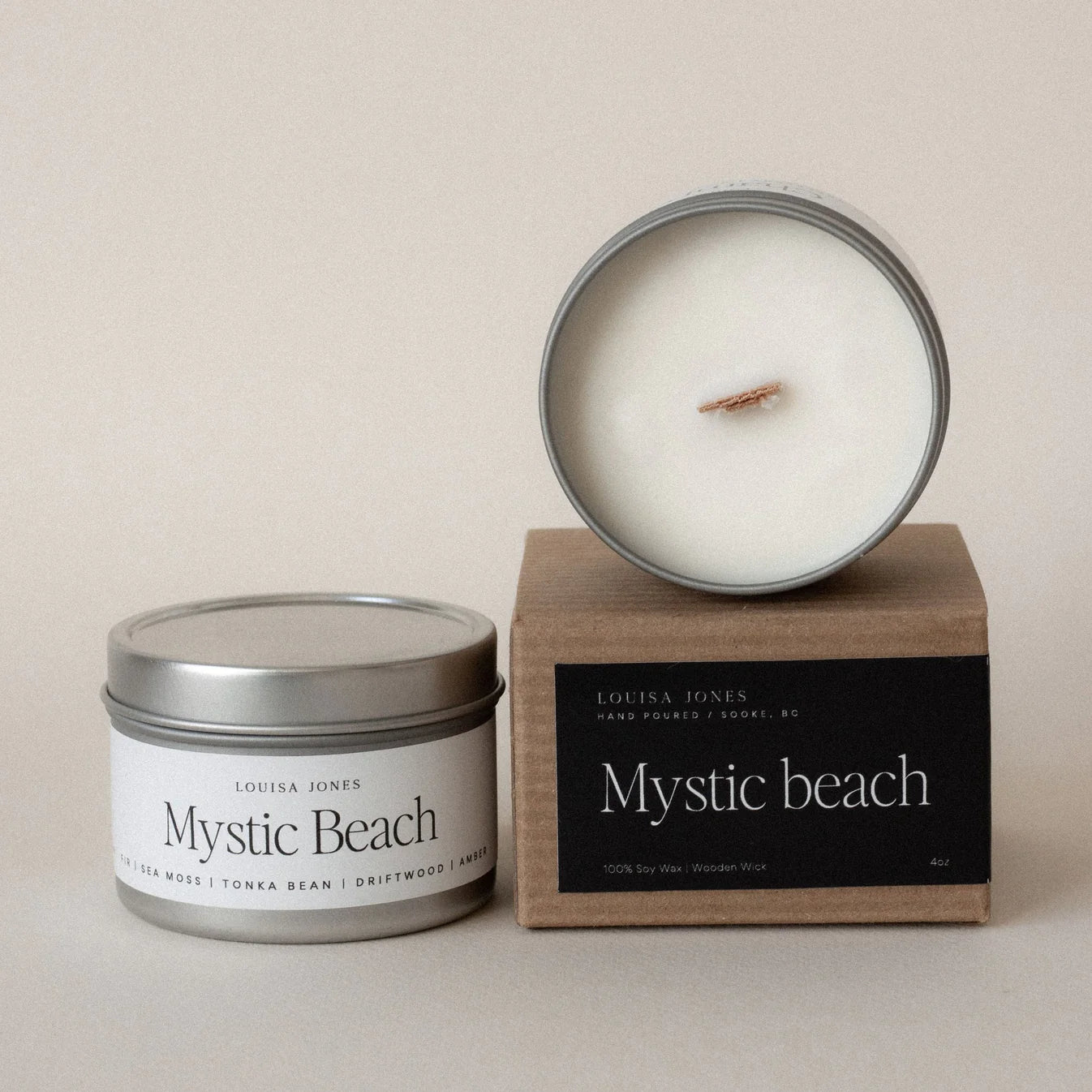 LOUISA JONES CANDLES 4 0Z MYSTIC BEACH