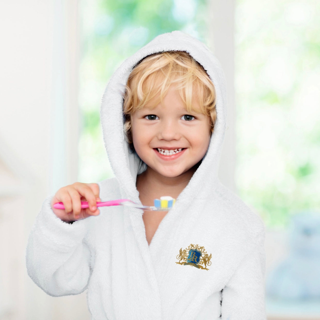 KIDS SPA TERRY ROBE WITH BAG