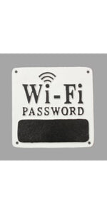 "Wi-fi Password" Cast Iron Wall Plaque
