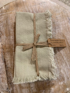 CASA FRAYED NAPKINS SET 6 RSNK3DT20